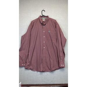 Cinch Shirt Mens XL Red Geometric‎ Print Button Down Western Long Sleeve Rodeo